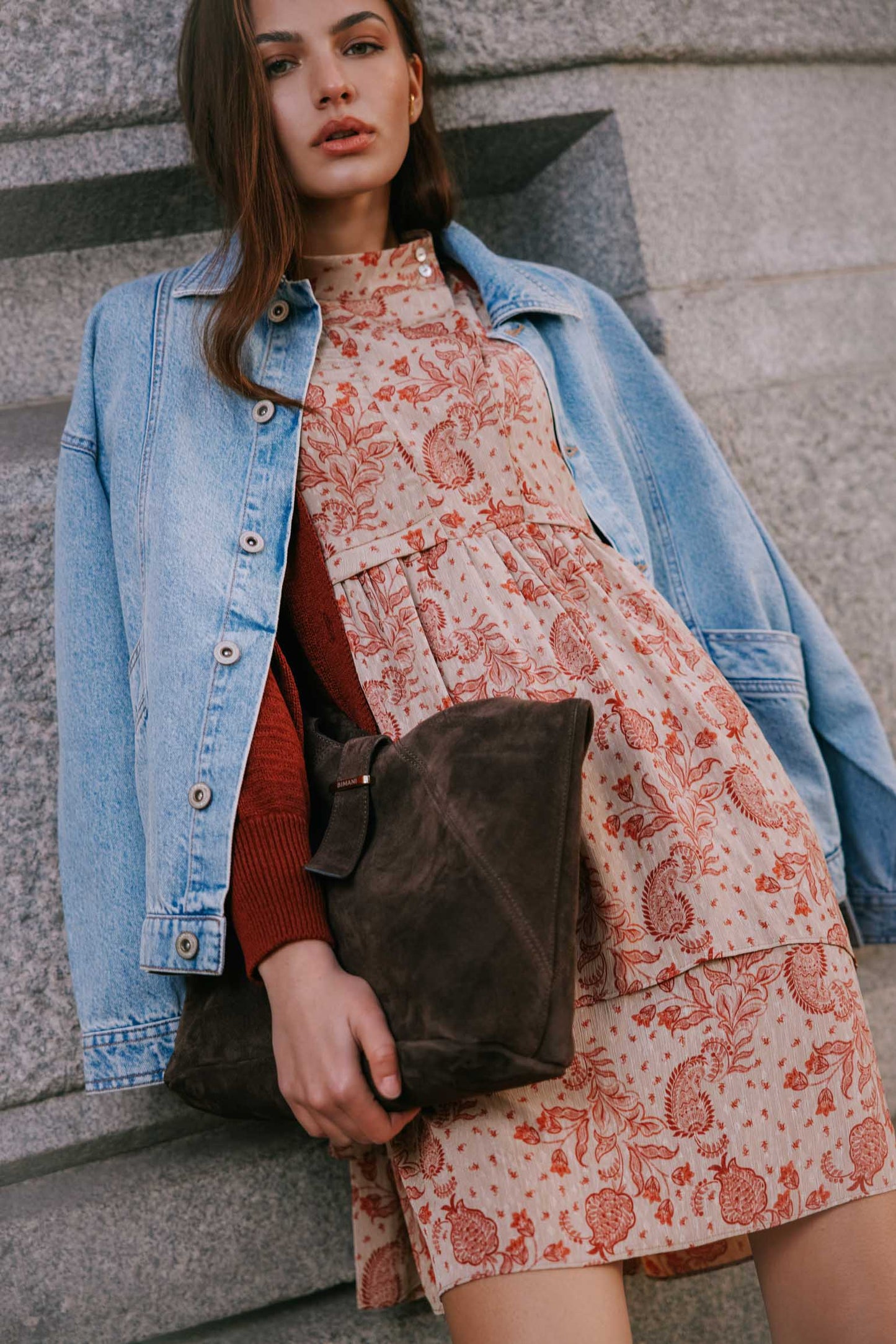 Vestido DUNA Estampado Teja