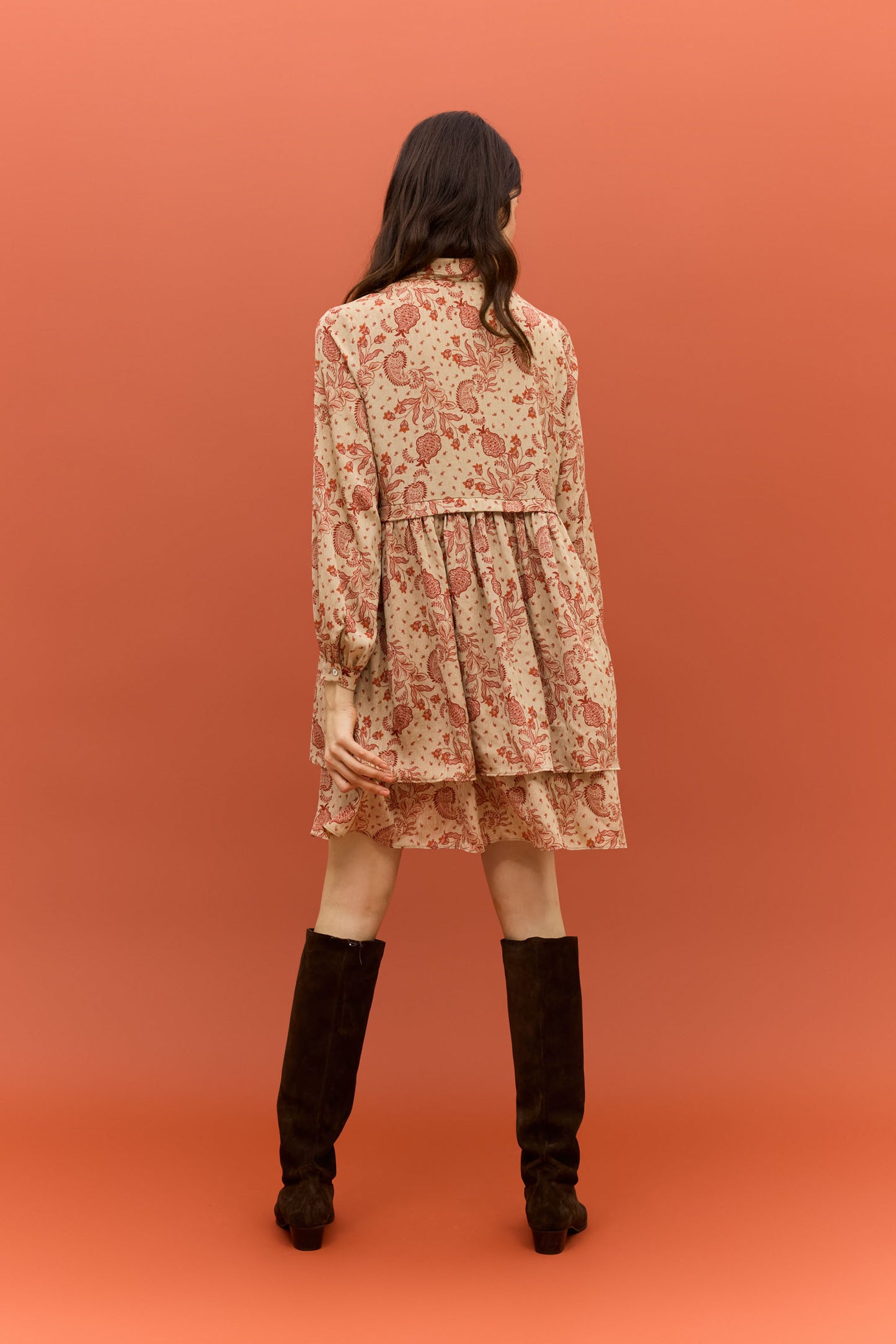 Vestido DUNA Estampado Teja