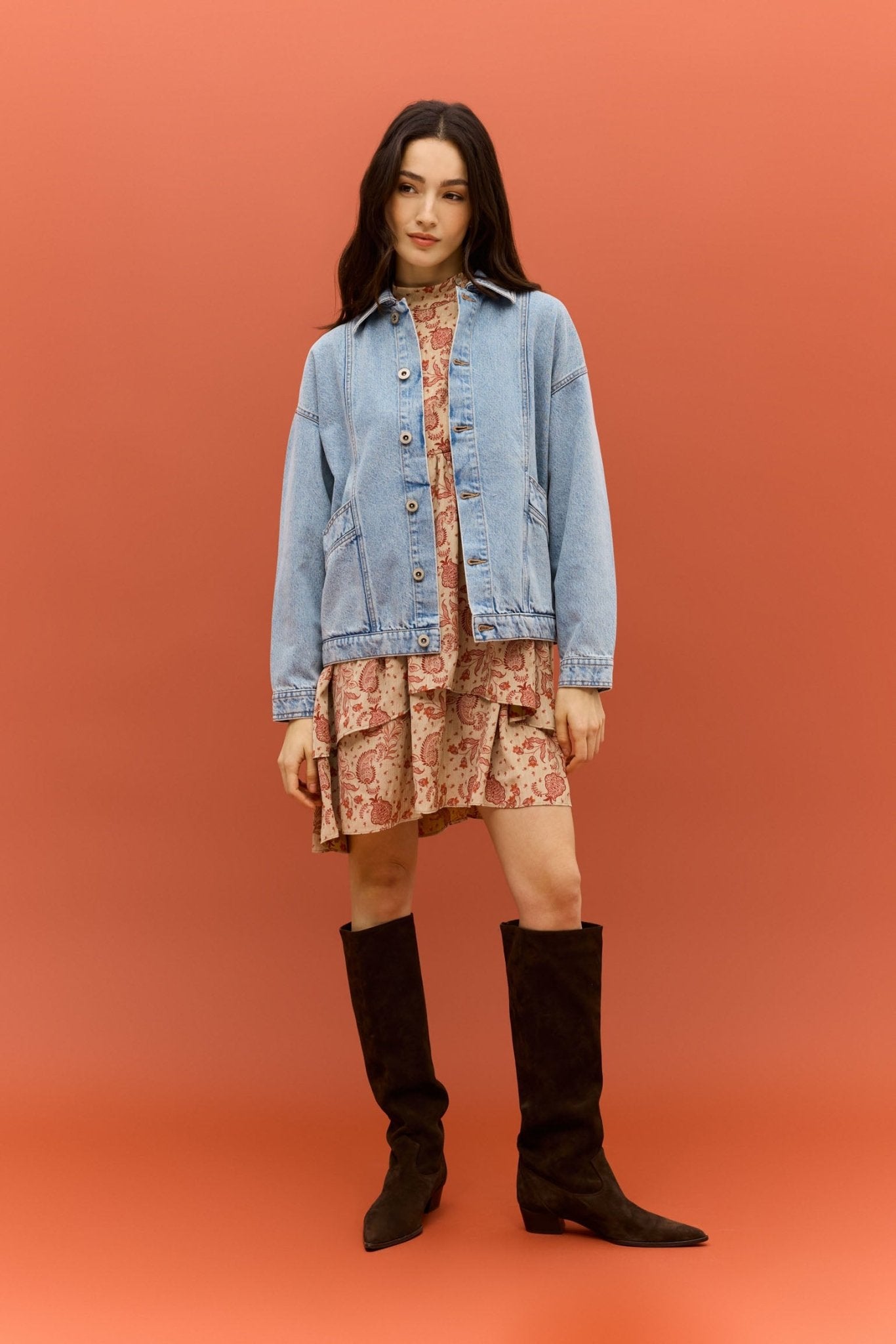 Vestido DUNA Estampado Teja - BIMANI