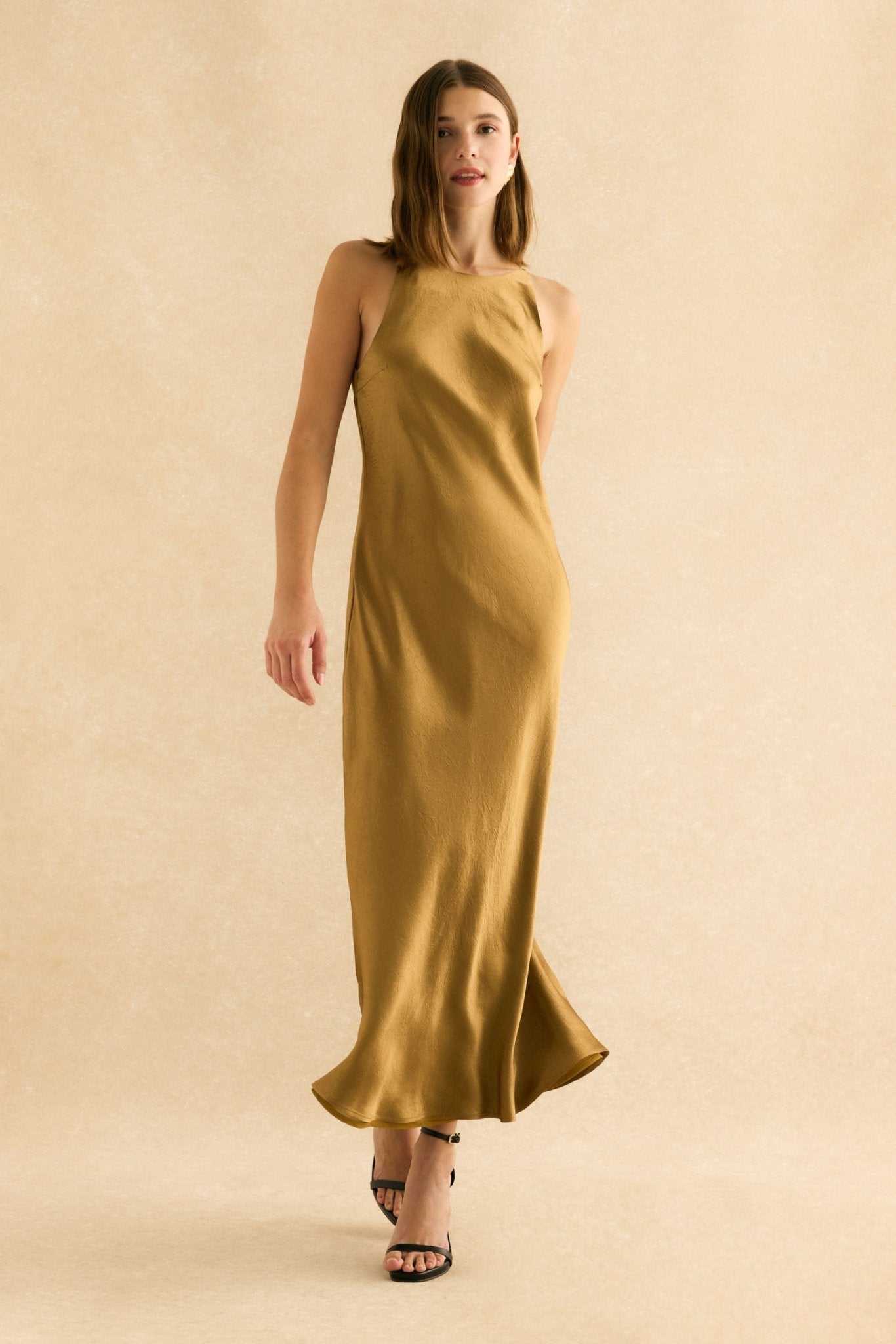 Vestido ELARA Dorado - BIMANI