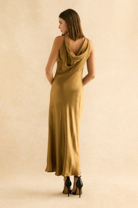 Vestido ELARA Dorado - BIMANI