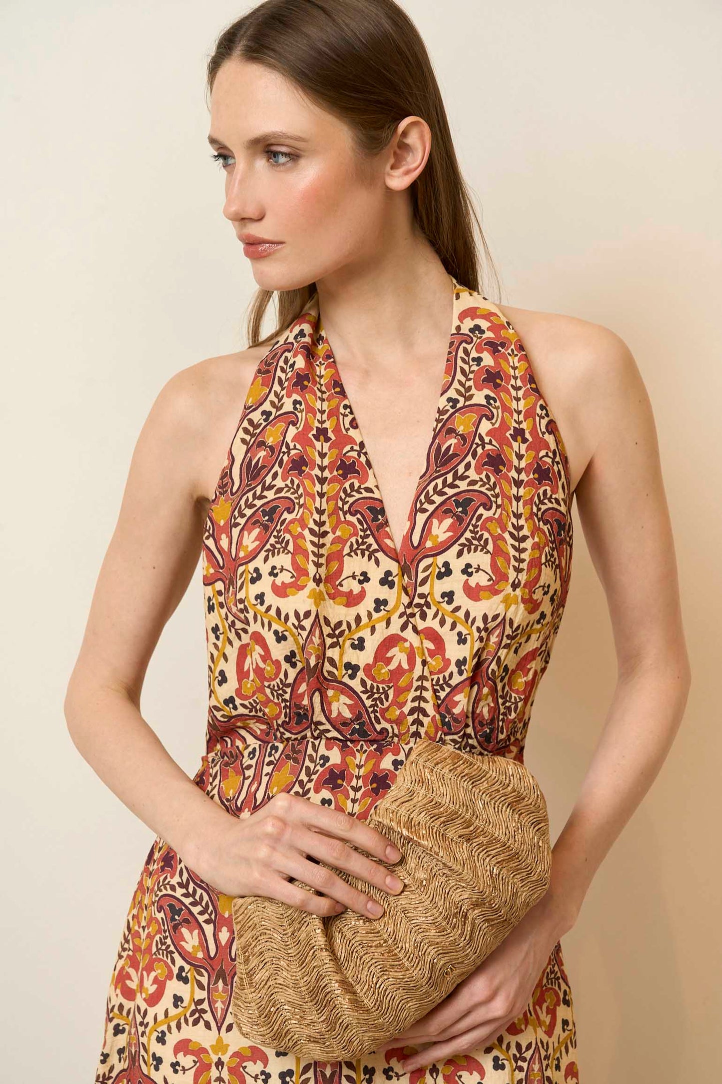 Vestido GRESIA Estampado Mocca - BIMANI