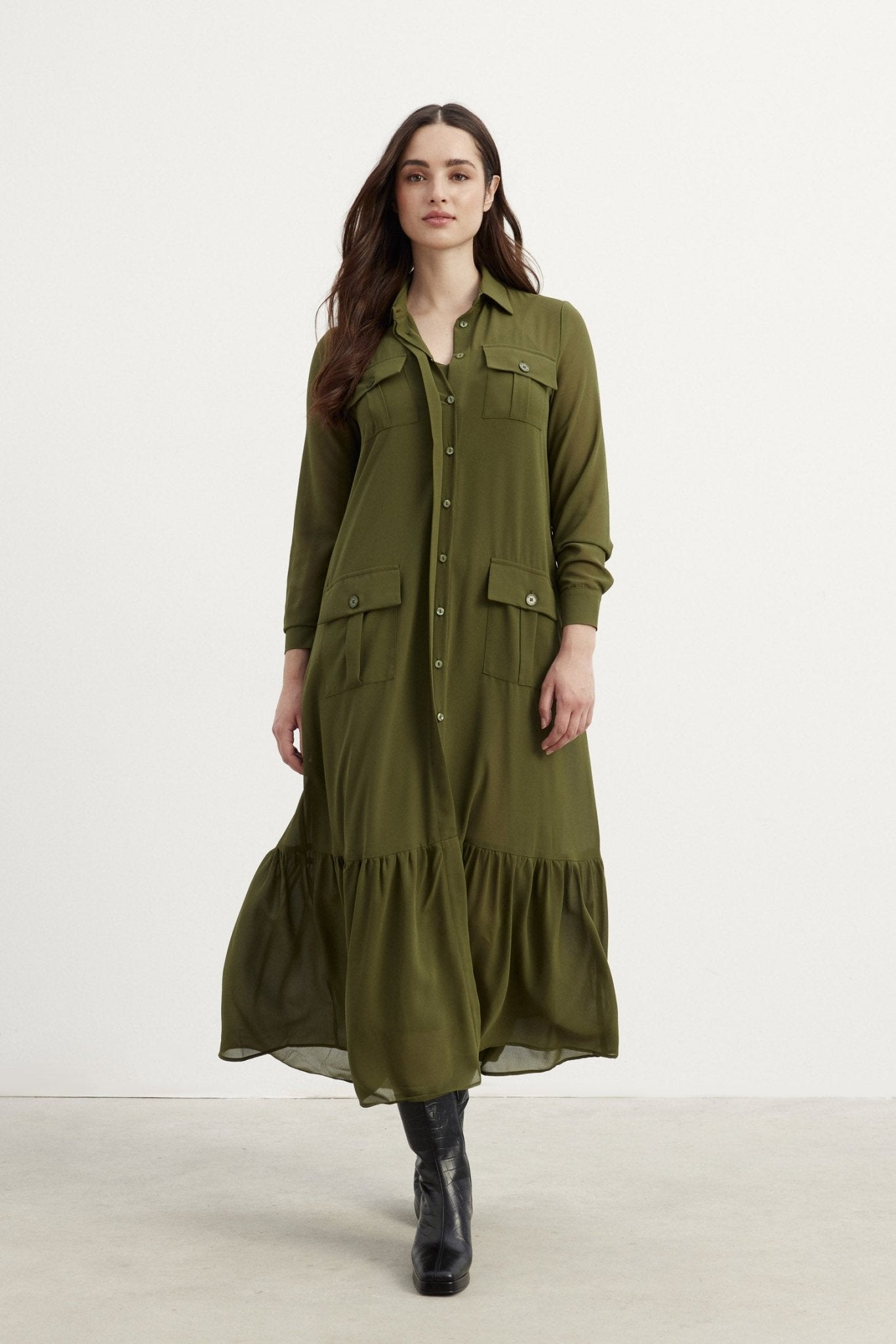 Vestido HAZEL Khaki - BIMANI