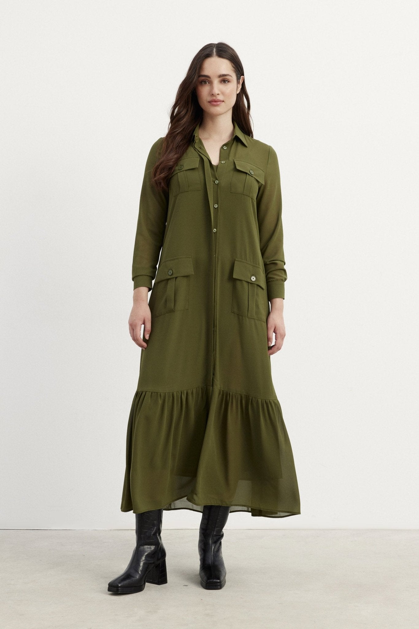 Vestido HAZEL Khaki - BIMANI