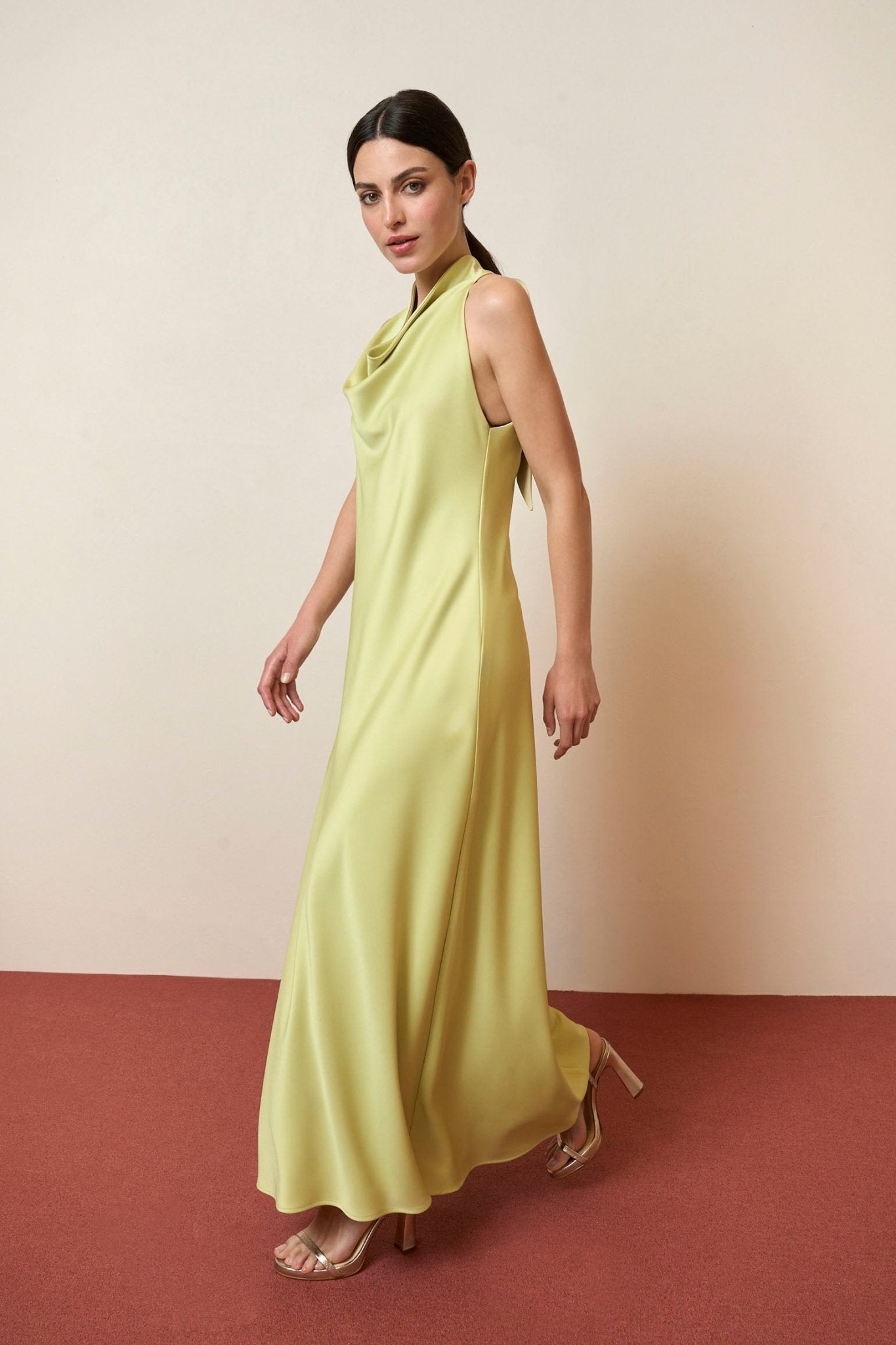 Vestido HELENA Verde Salvia - BIMANI