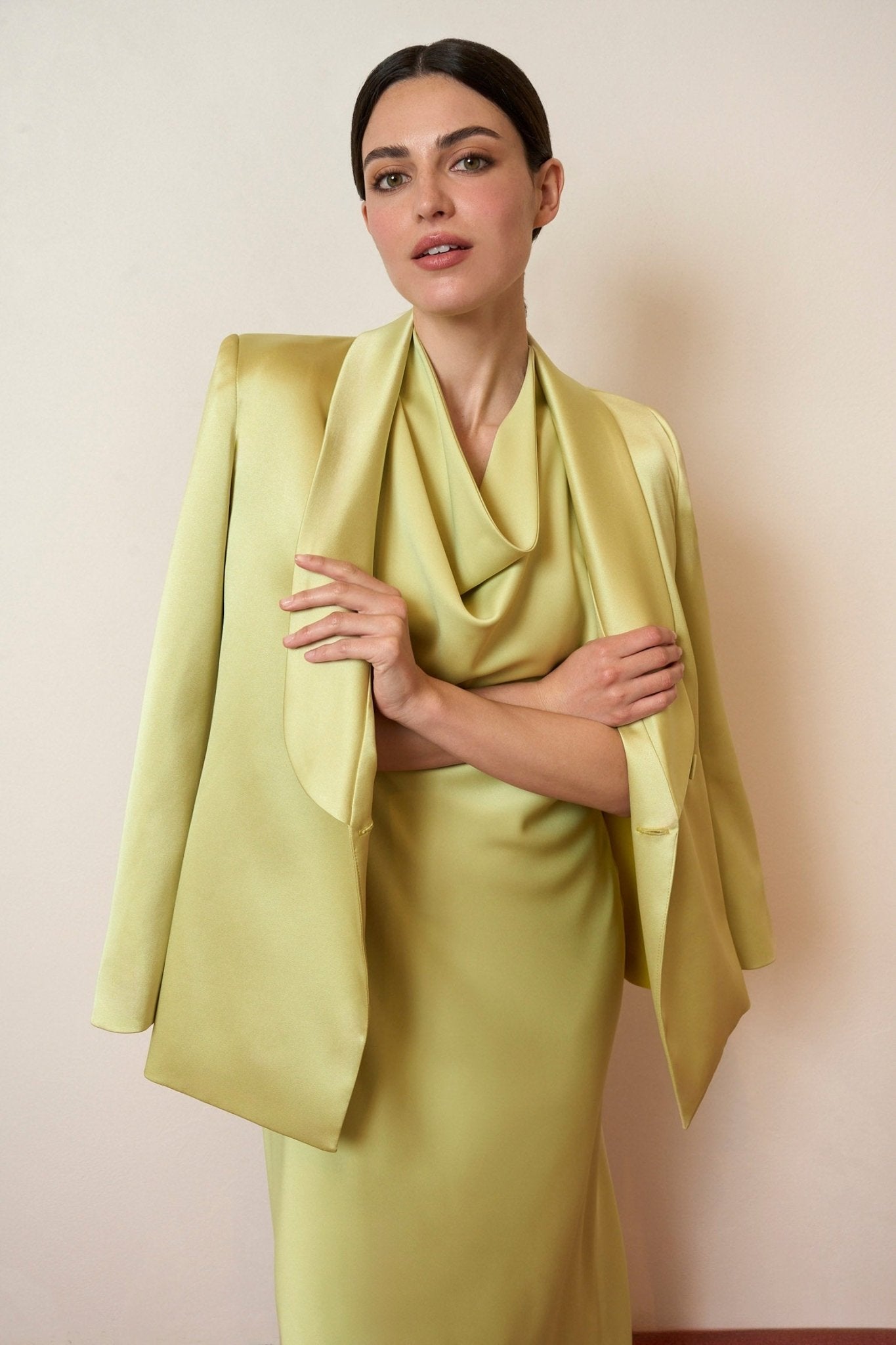 Vestido HELENA Verde Salvia - BIMANI