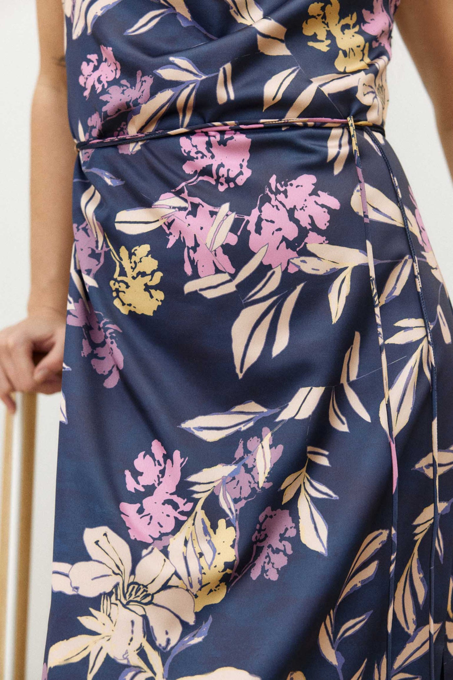 IRABU Print Navy Dress