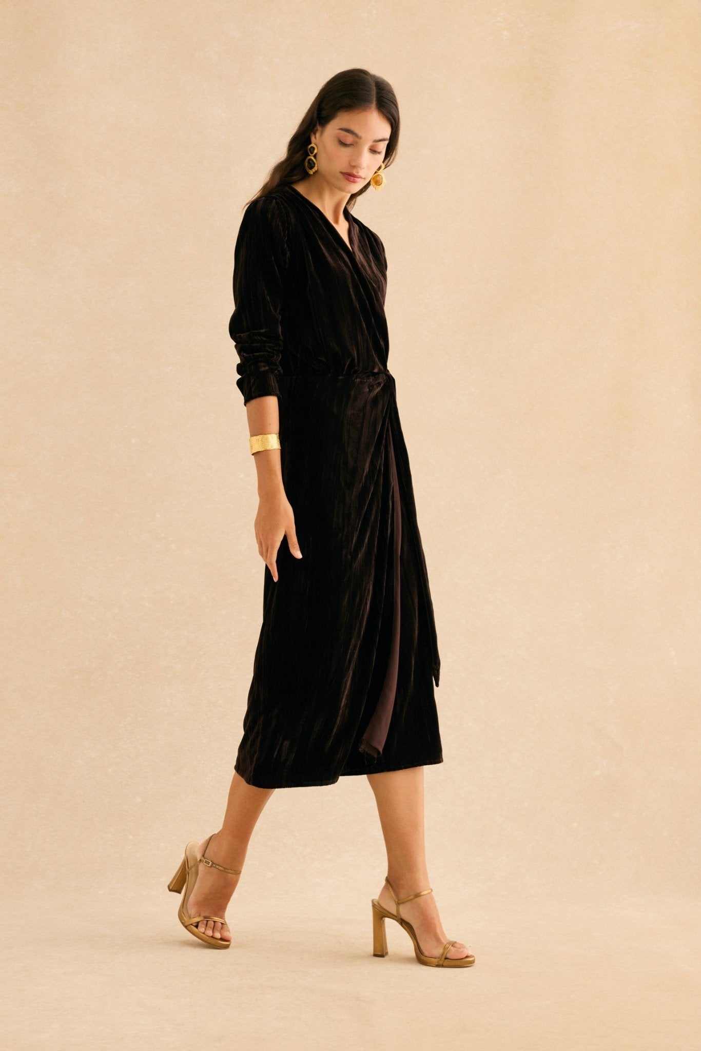 Vestido ISOLDE Marrón Cacao - BIMANI