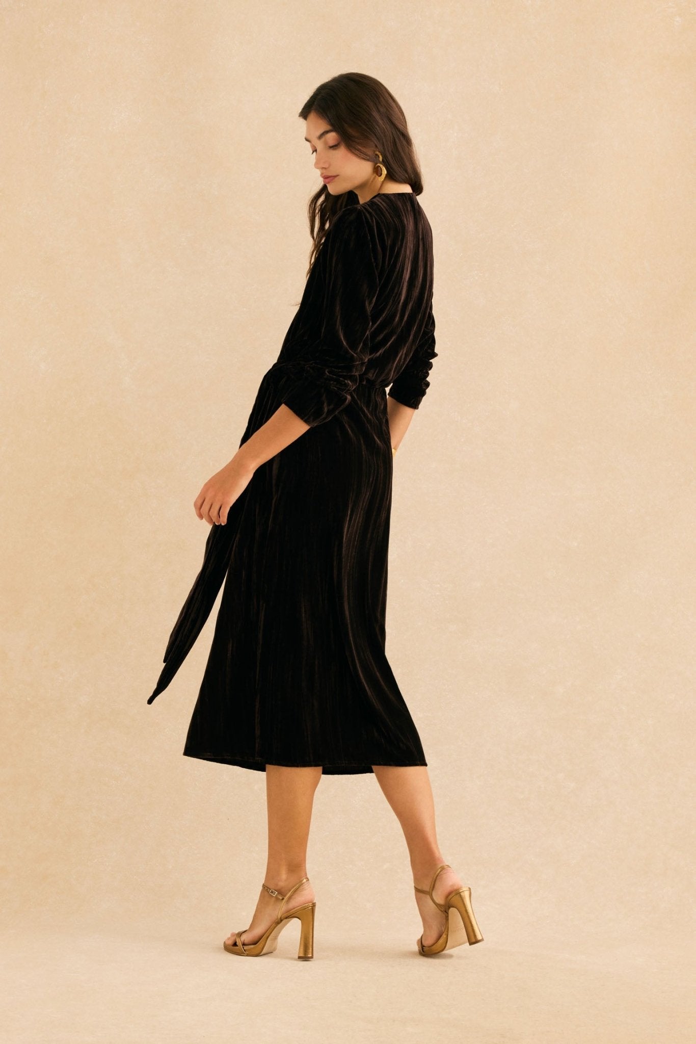 Vestido ISOLDE Marrón Cacao - BIMANI