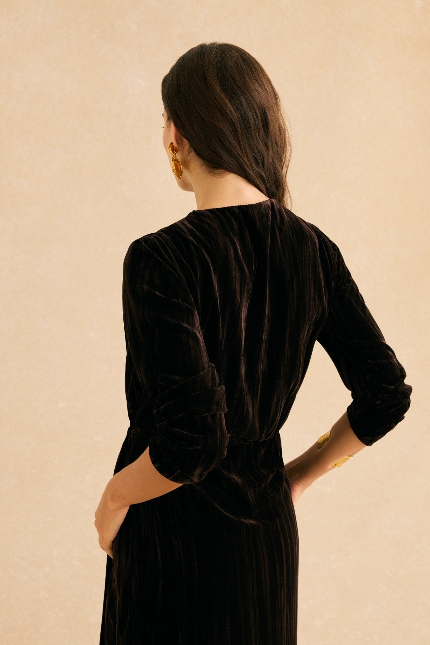 Vestido ISOLDE Marrón Cacao - BIMANI