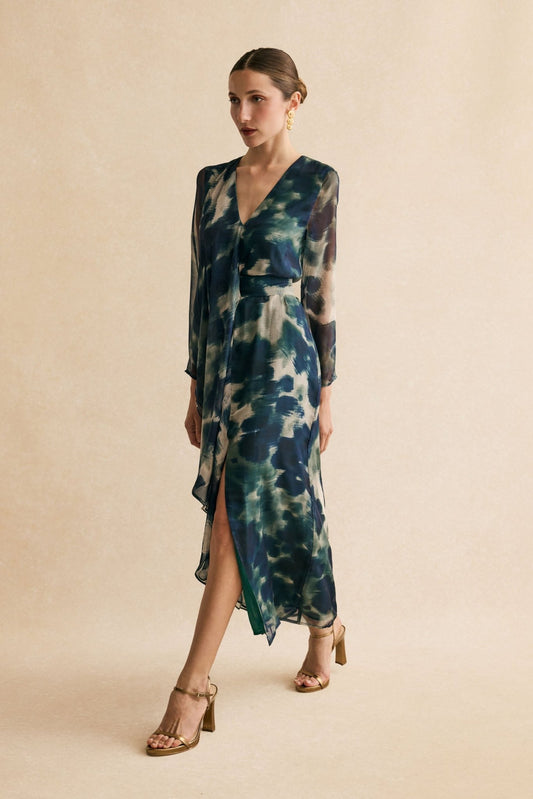 Vestido JULIET Estampado Azul - BIMANI