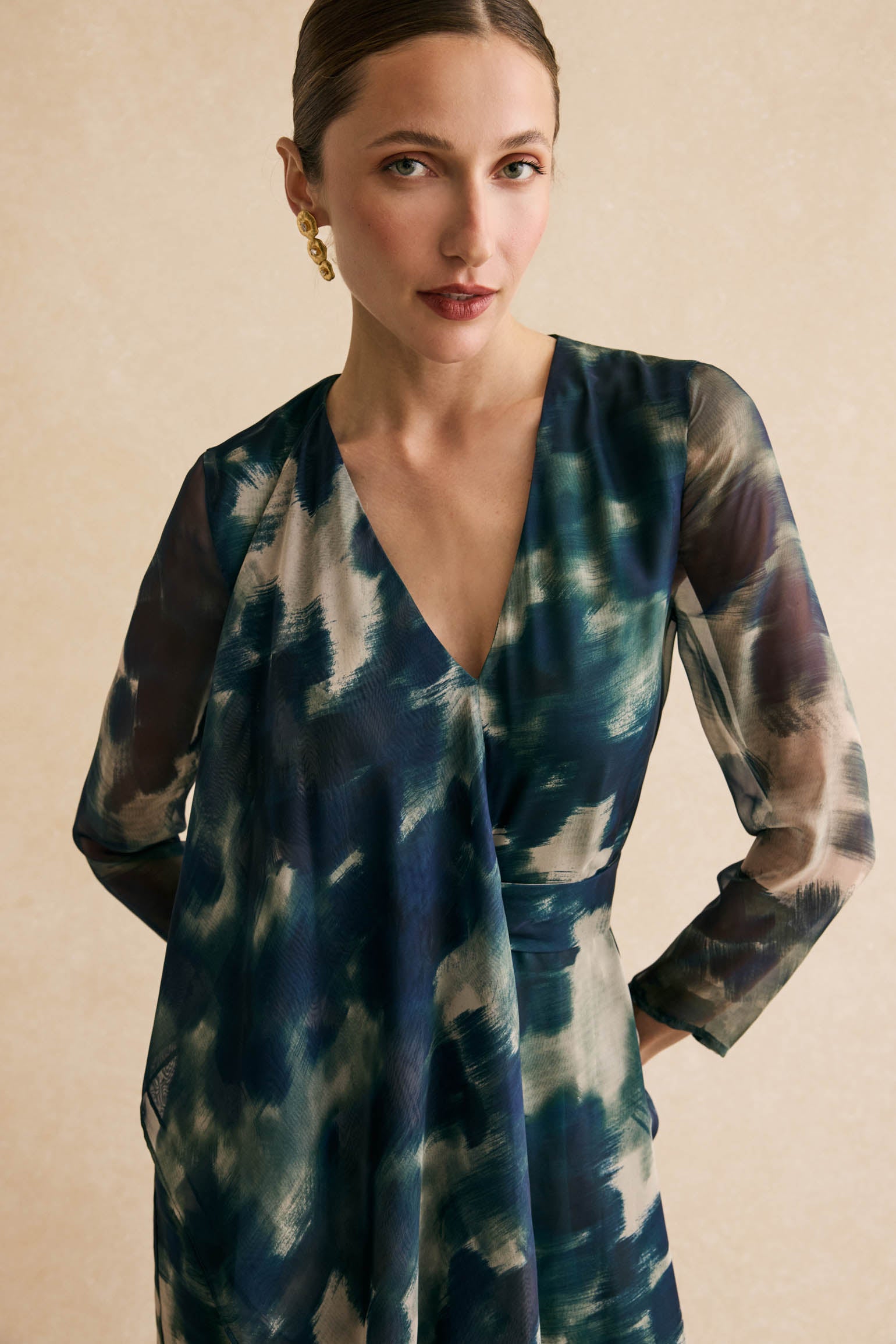 Vestido JULIET Estampado Azul - BIMANI