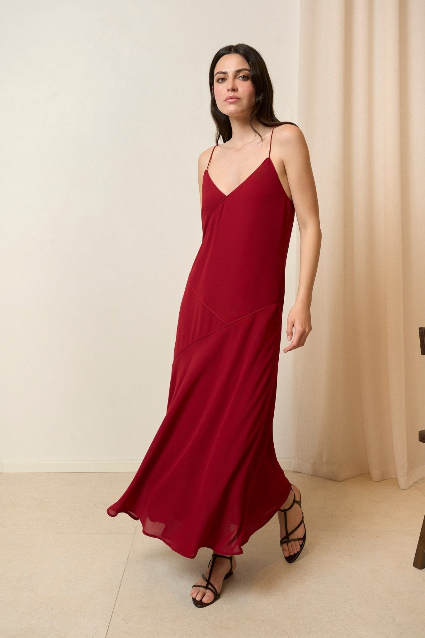 Vestido LARA Granate Magma - BIMANI