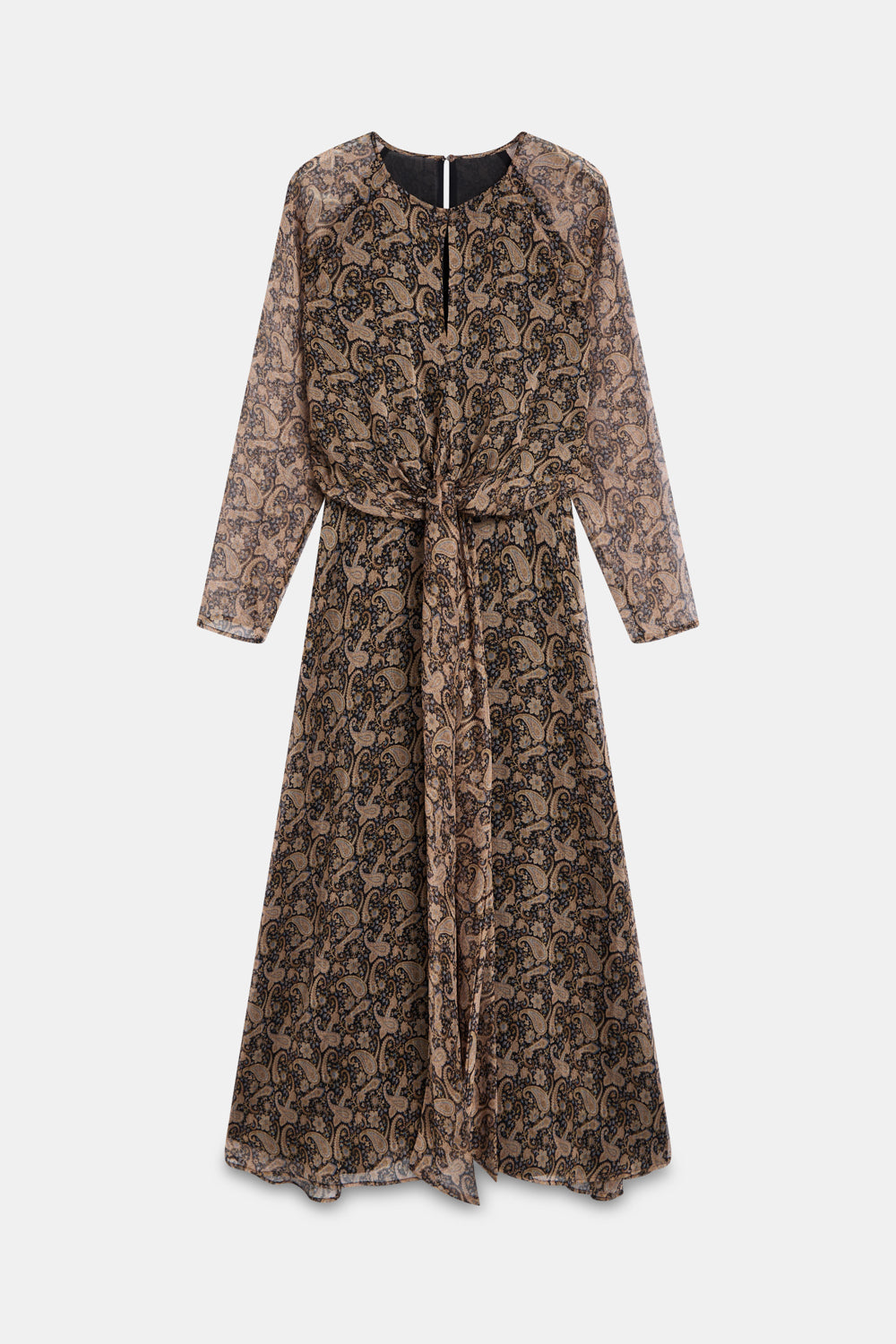 LESIA Brown Printed Dress