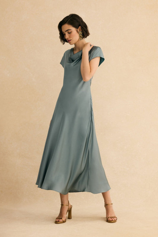 Vestido LOREN Azul Atlántico - BIMANI