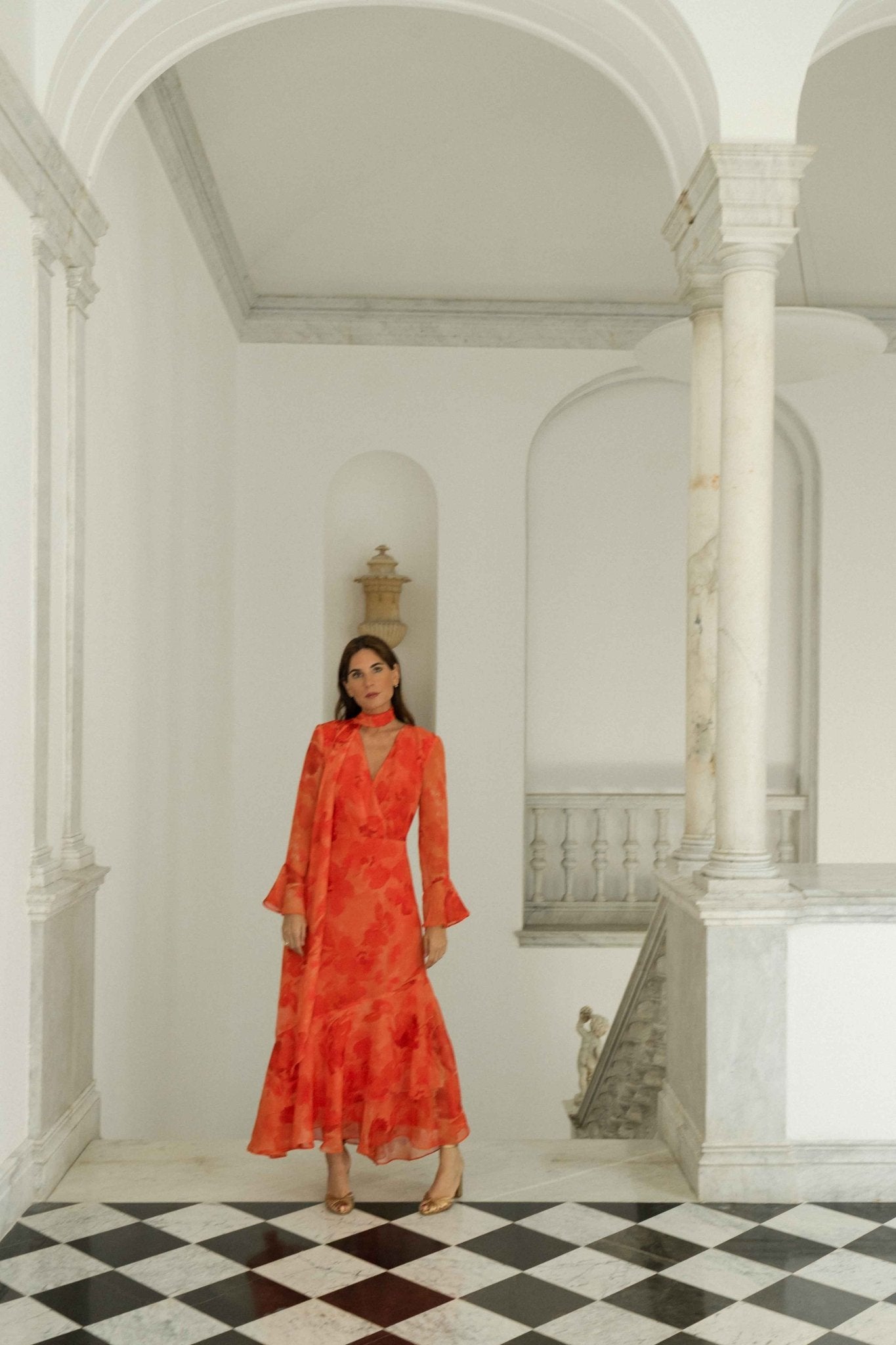 Vestido LOURDES Estampado Coral - BIMANI