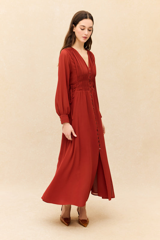 Vestido LULA Teja Caldero