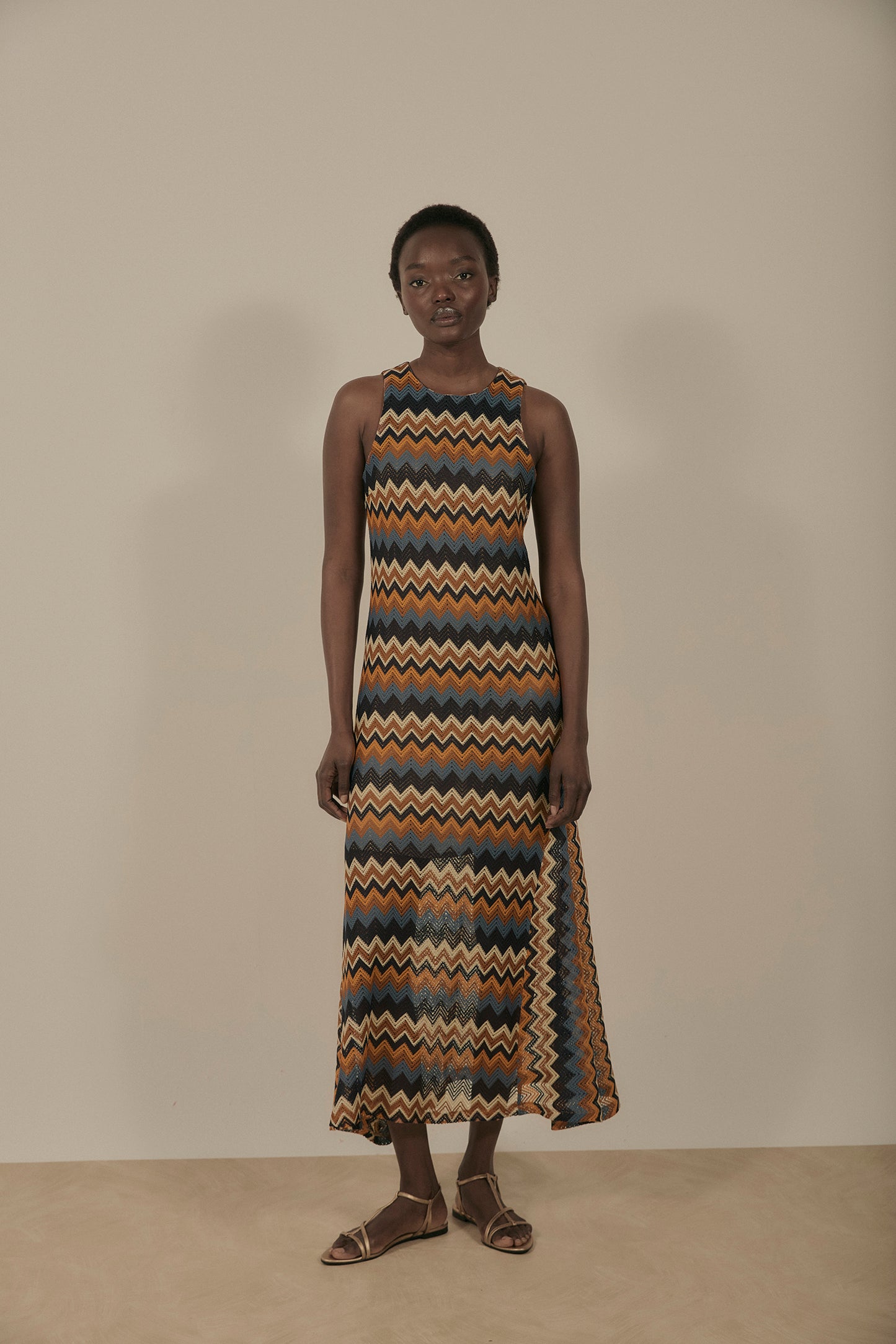 Vestido MIMOSE Rayas Teja