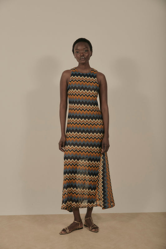 Vestido MIMOSE Rayas Teja