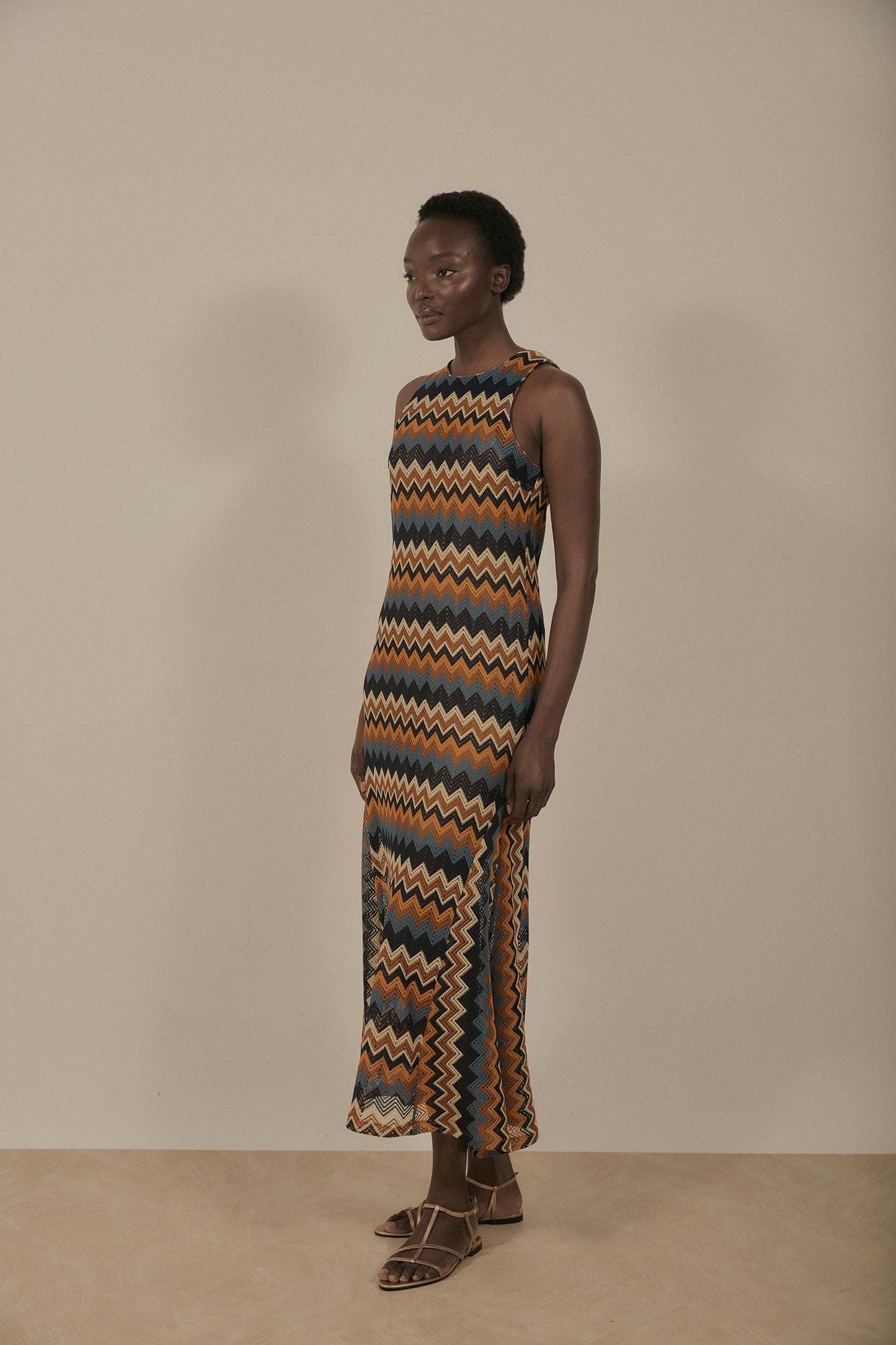 Vestido MIMOSE Rayas Teja