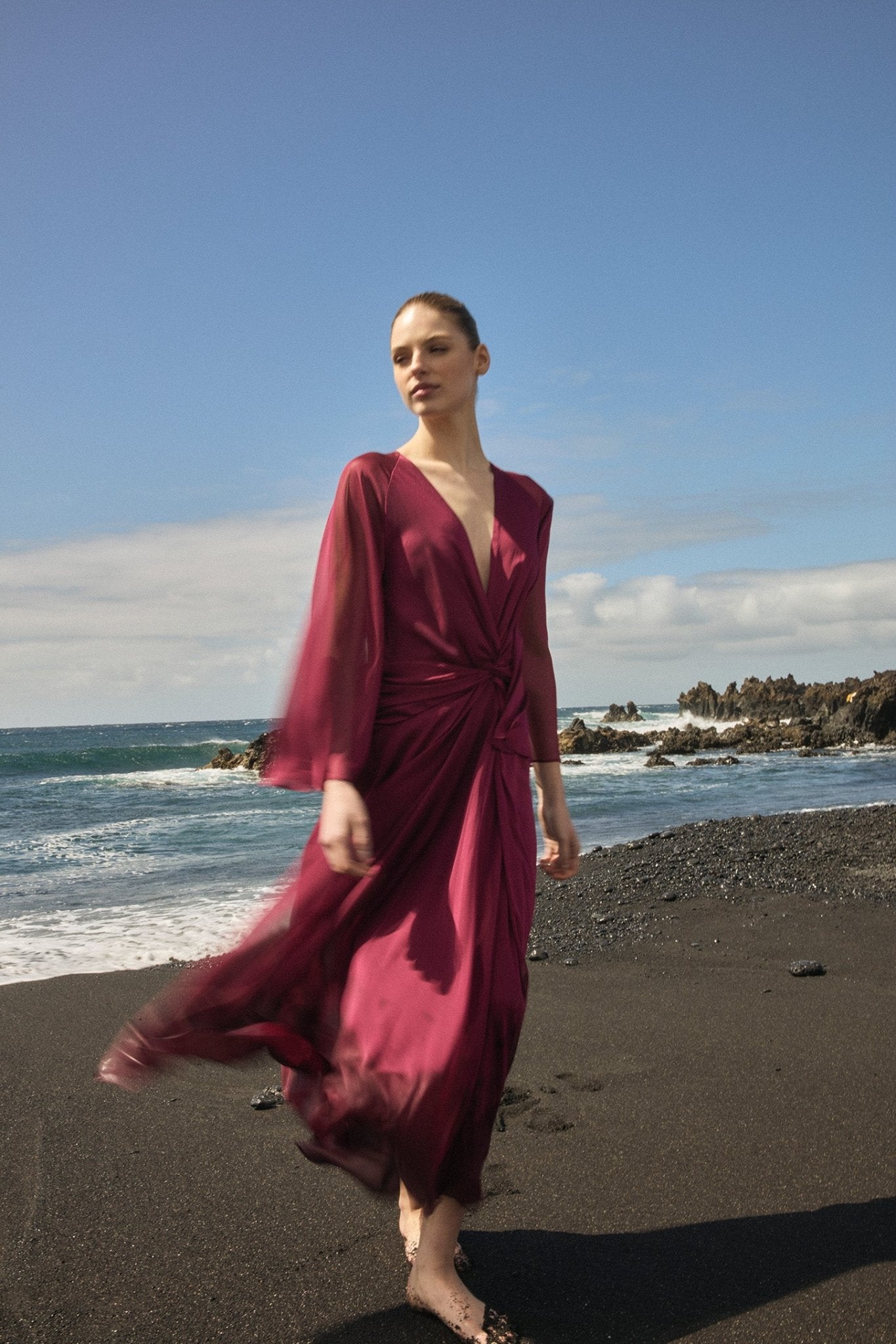 Vestido NALENA Cereza Árida - BIMANI