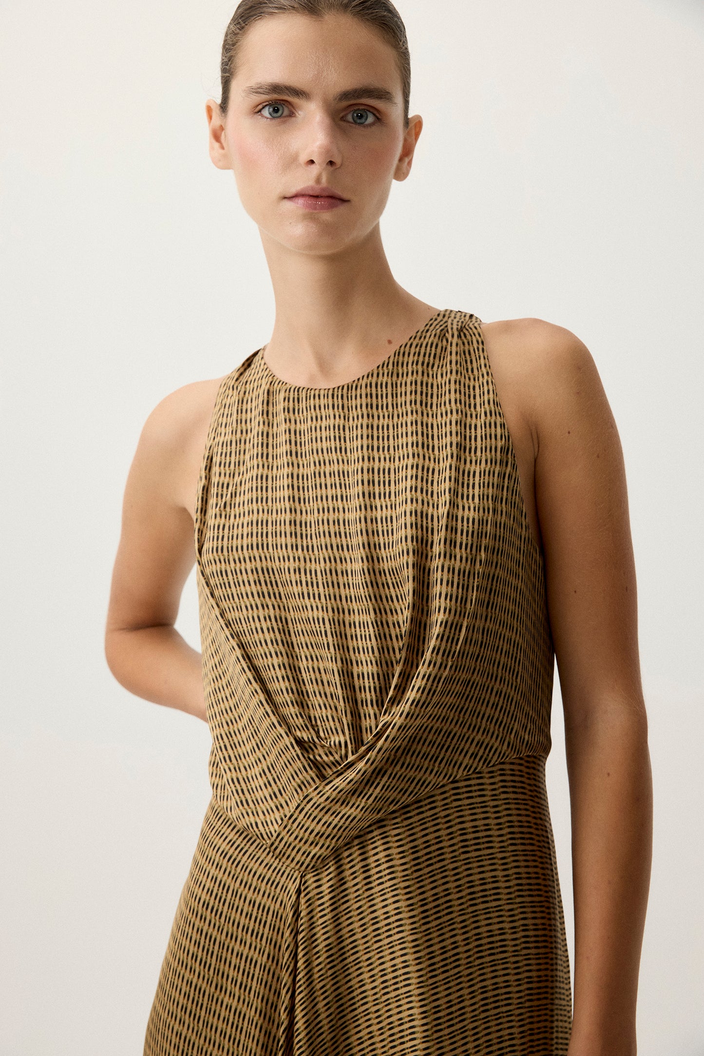 Vestido NINA Estampado Khaki