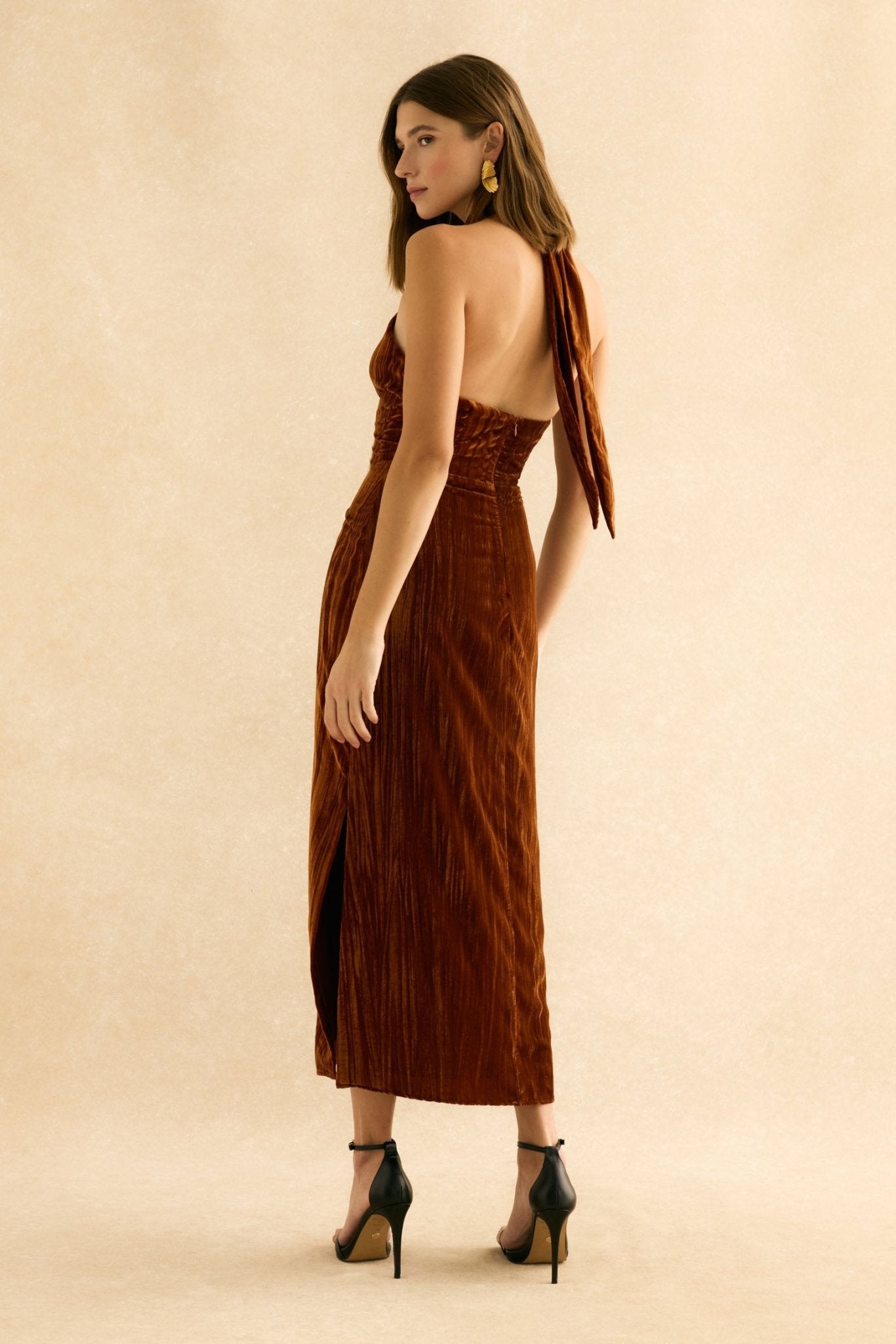 Vestido OLINDA Ocre Godello - BIMANI