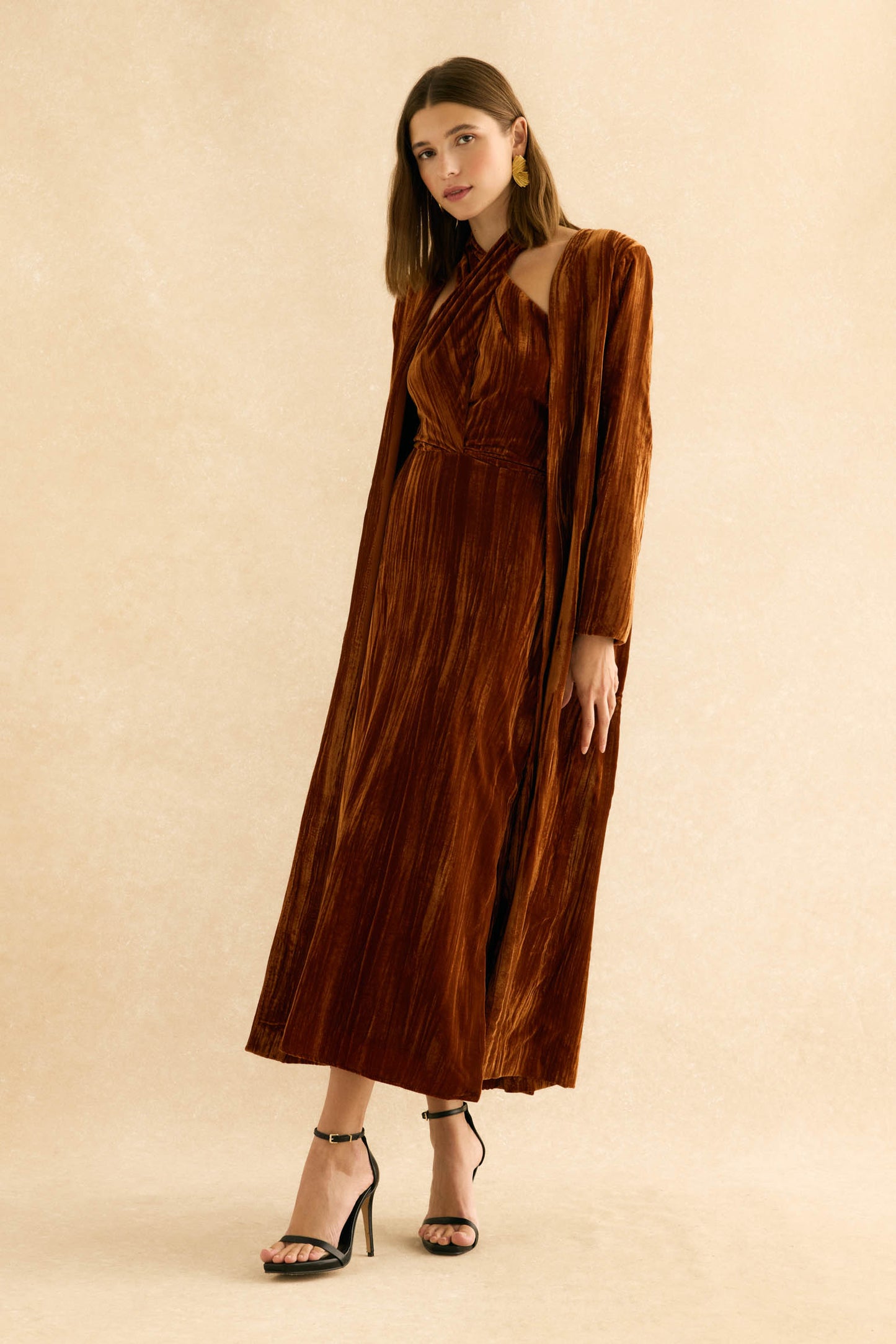 Vestido OLINDA Ocre Godello - BIMANI