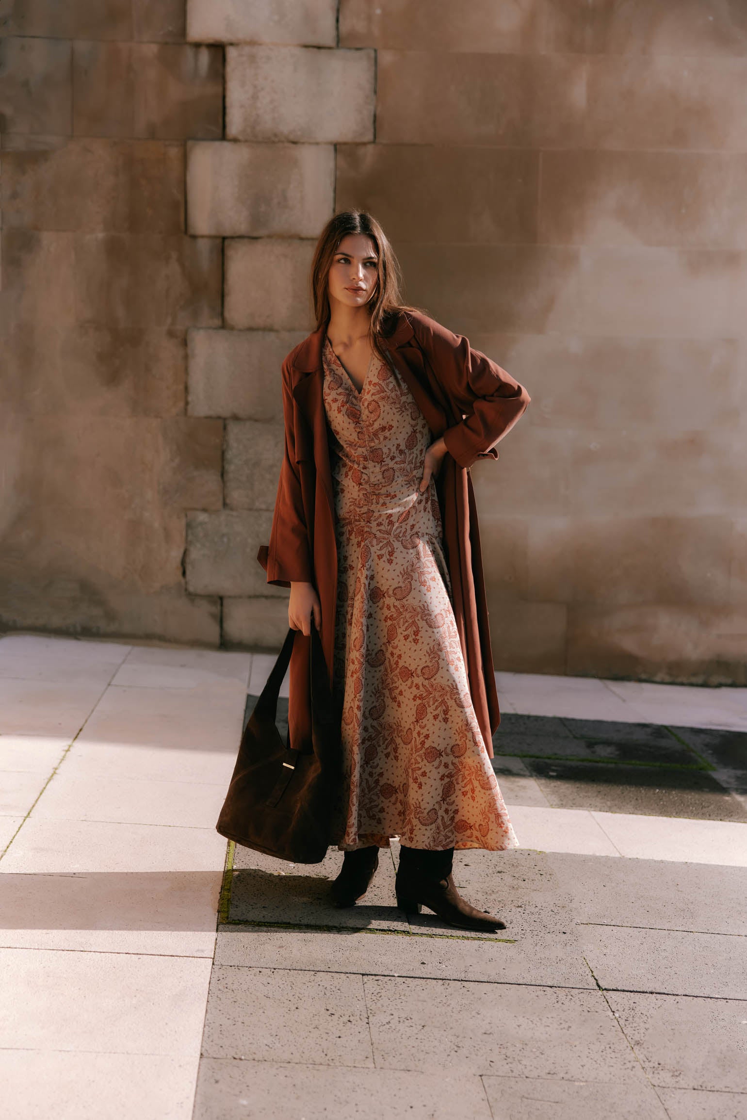 Vestido PAISELLE Estampado Teja - BIMANI