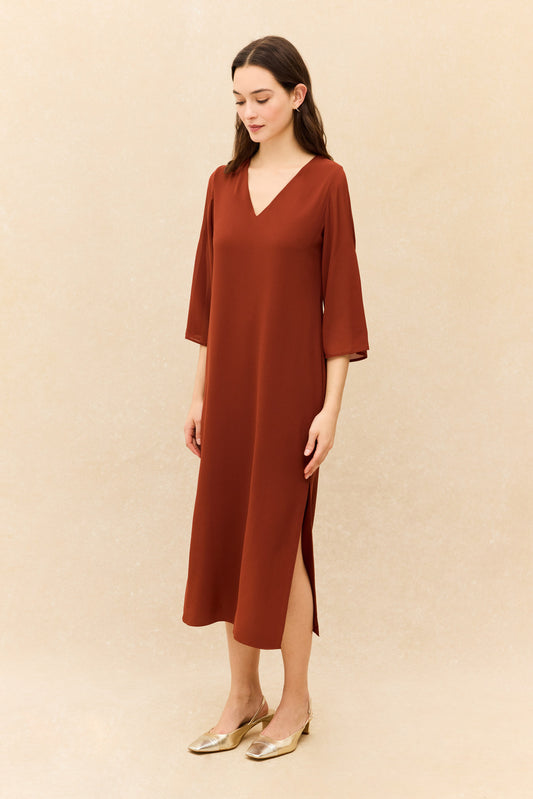 Vestido SIROCO Teja Caldero