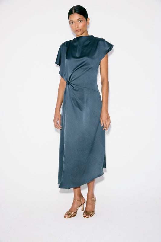 Vestido ROSALIE Azul Petróleo - BIMANI