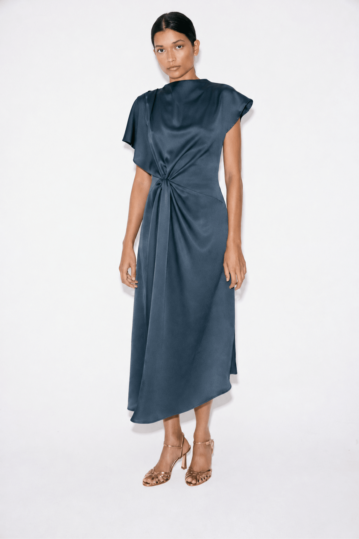 Vestido ROSALIE Azul Petróleo - BIMANI