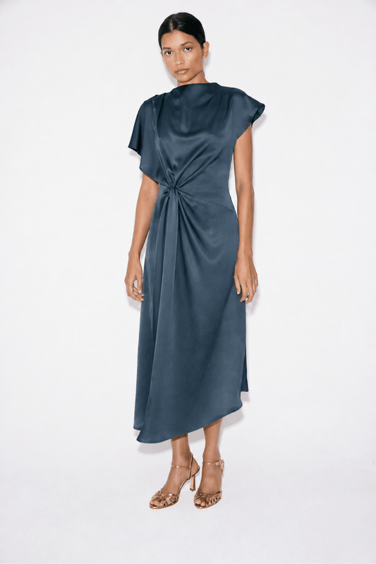 Vestido ROSALIE Azul Petróleo - BIMANI