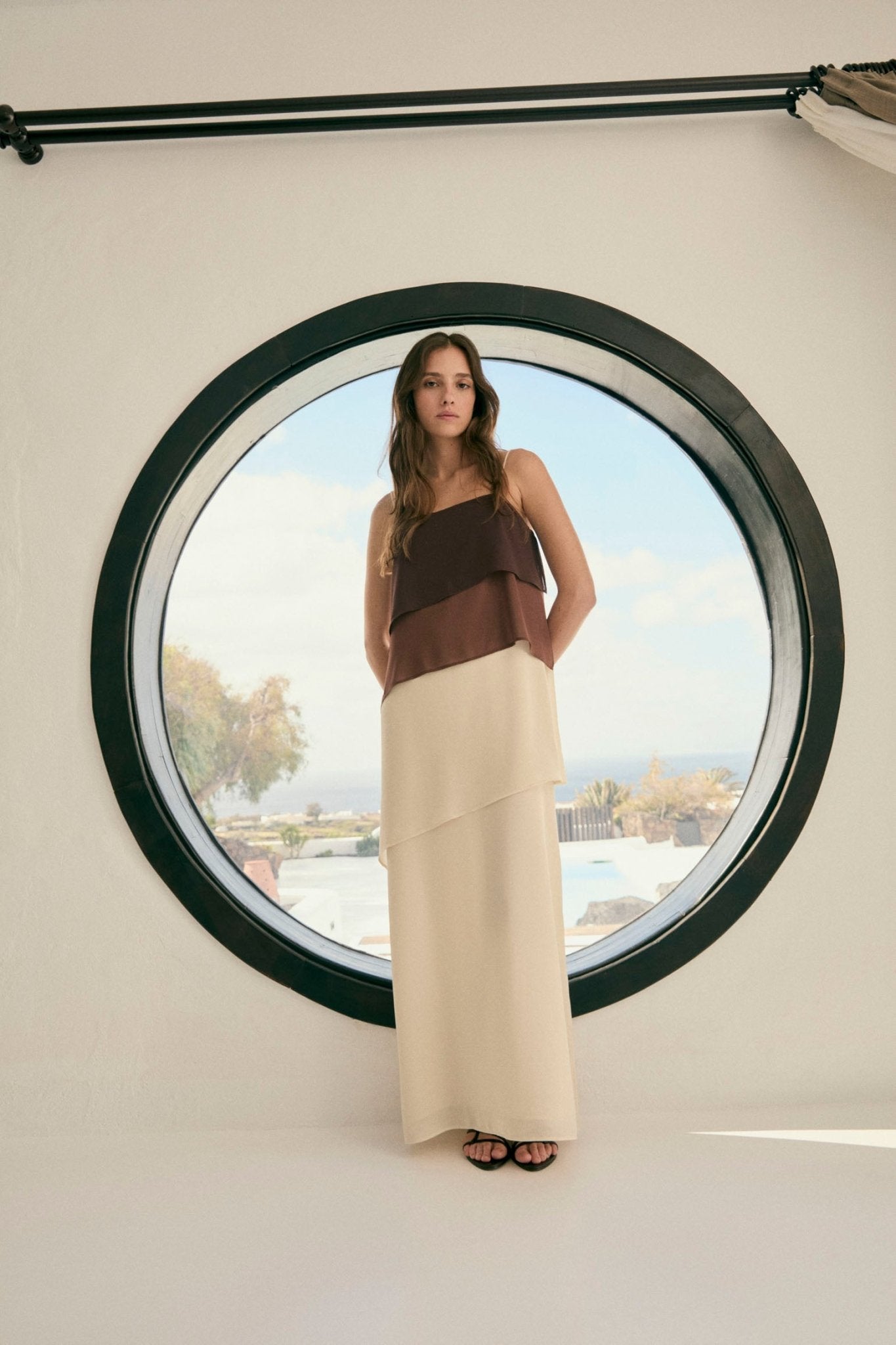 Vestido ROSIE Marrón Caliza - BIMANI