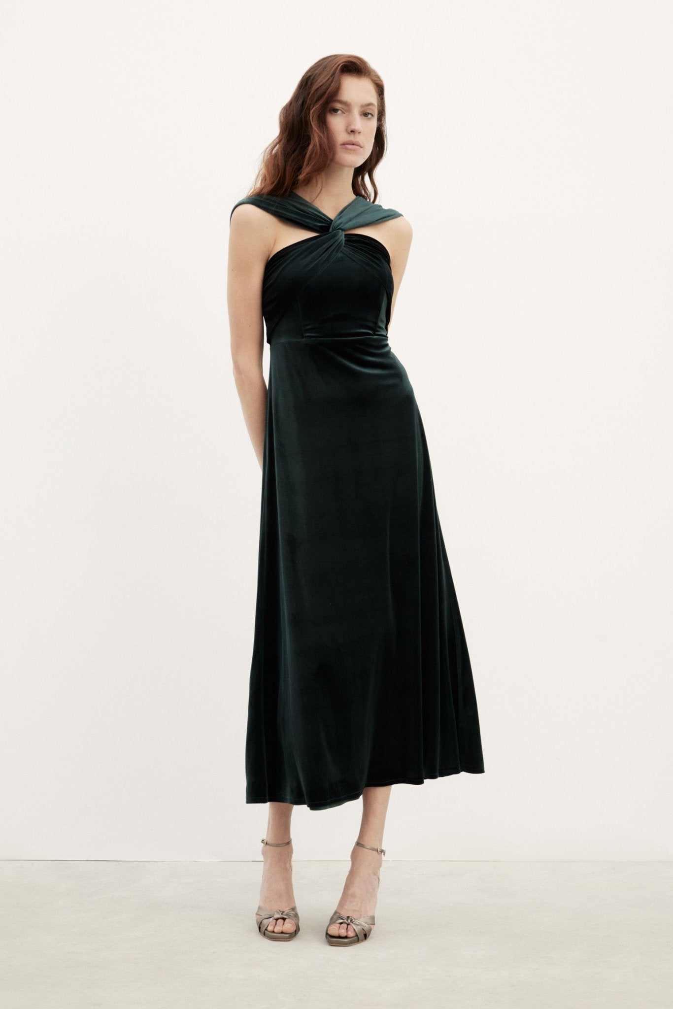 Vestido SUZANNE VELVET Emerald - BIMANI