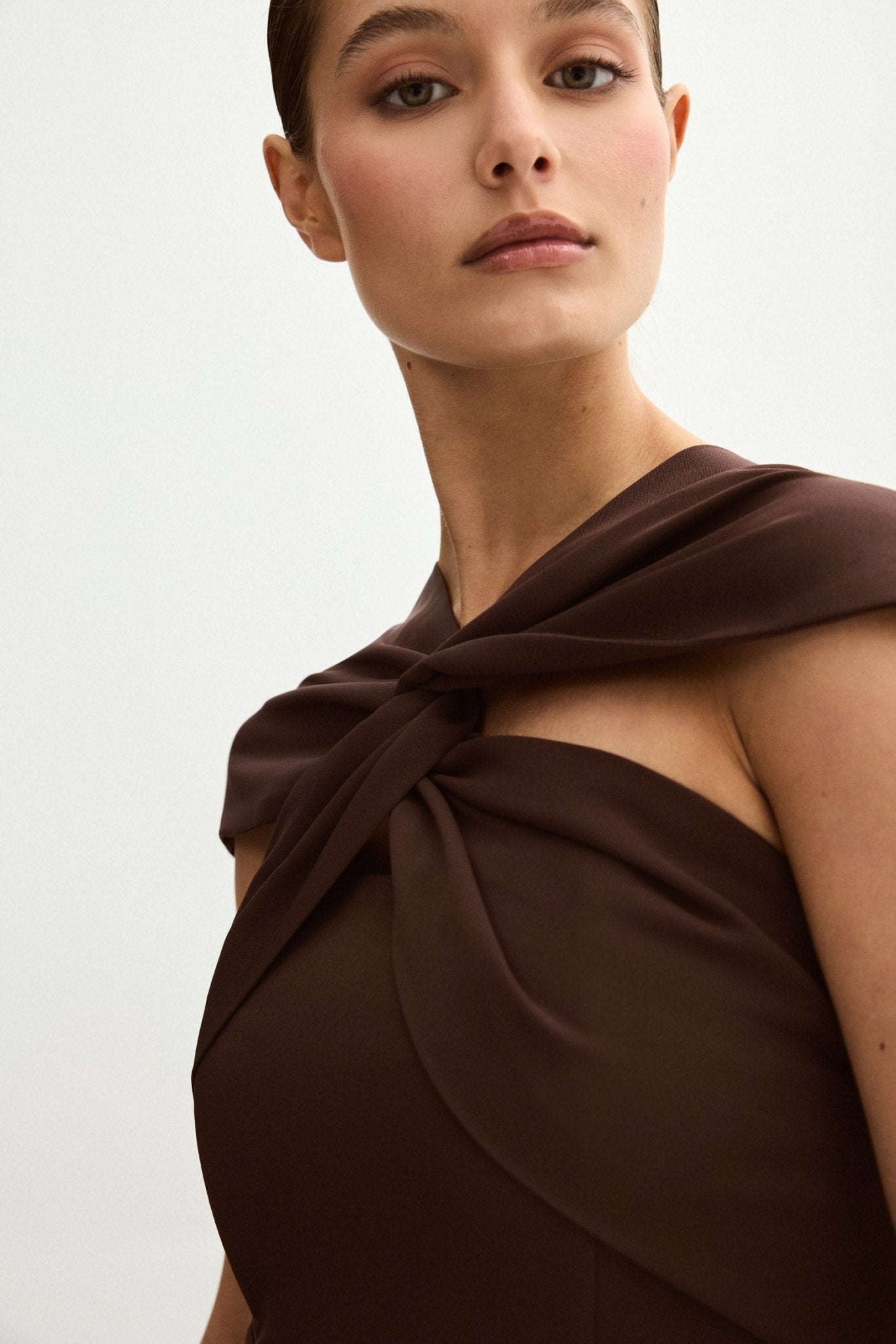 Vestido SUZANNE Marrón Cacao - BIMANI