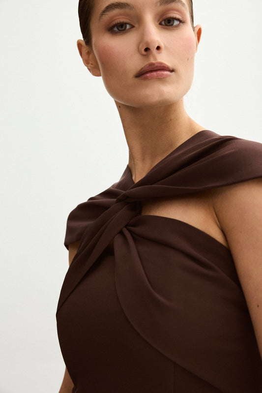 Vestido SUZANNE Marrón Cacao - BIMANI