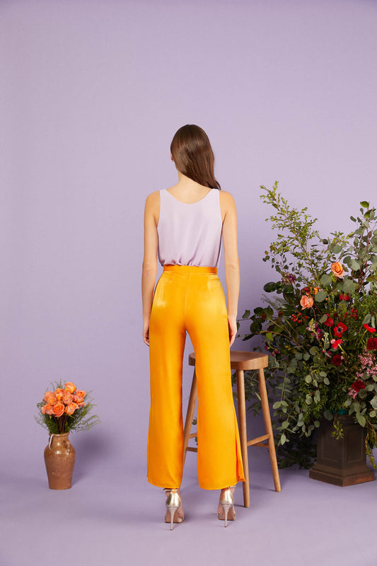 DOYA Trousers Orange Satin