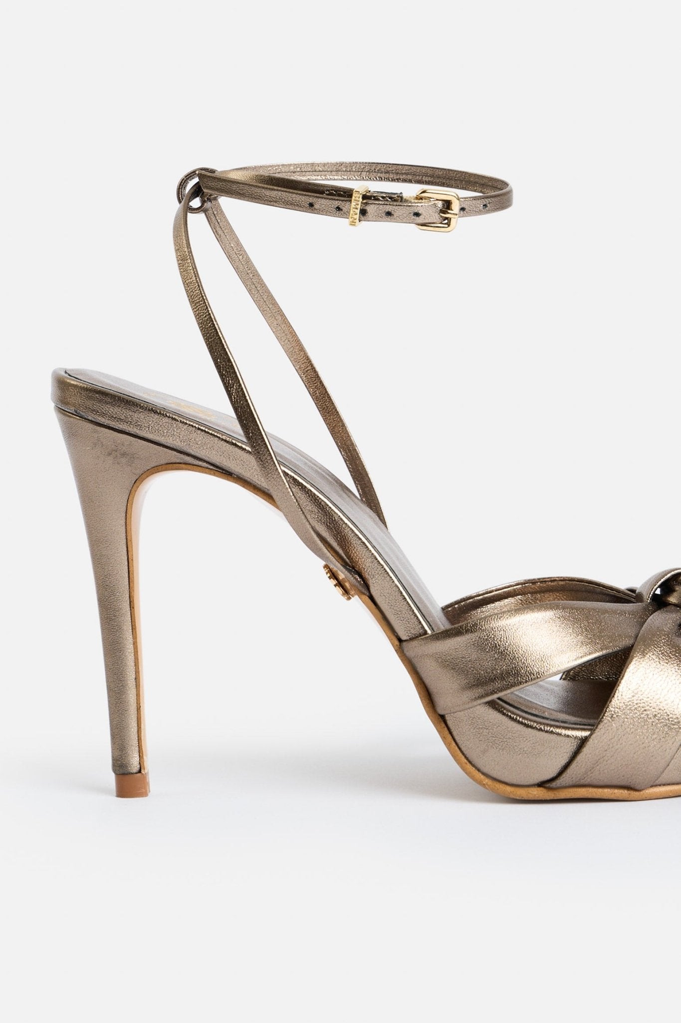 Tacón Alto Zapatos De Fiesta Color Bronce Sandalias Tacon Fino