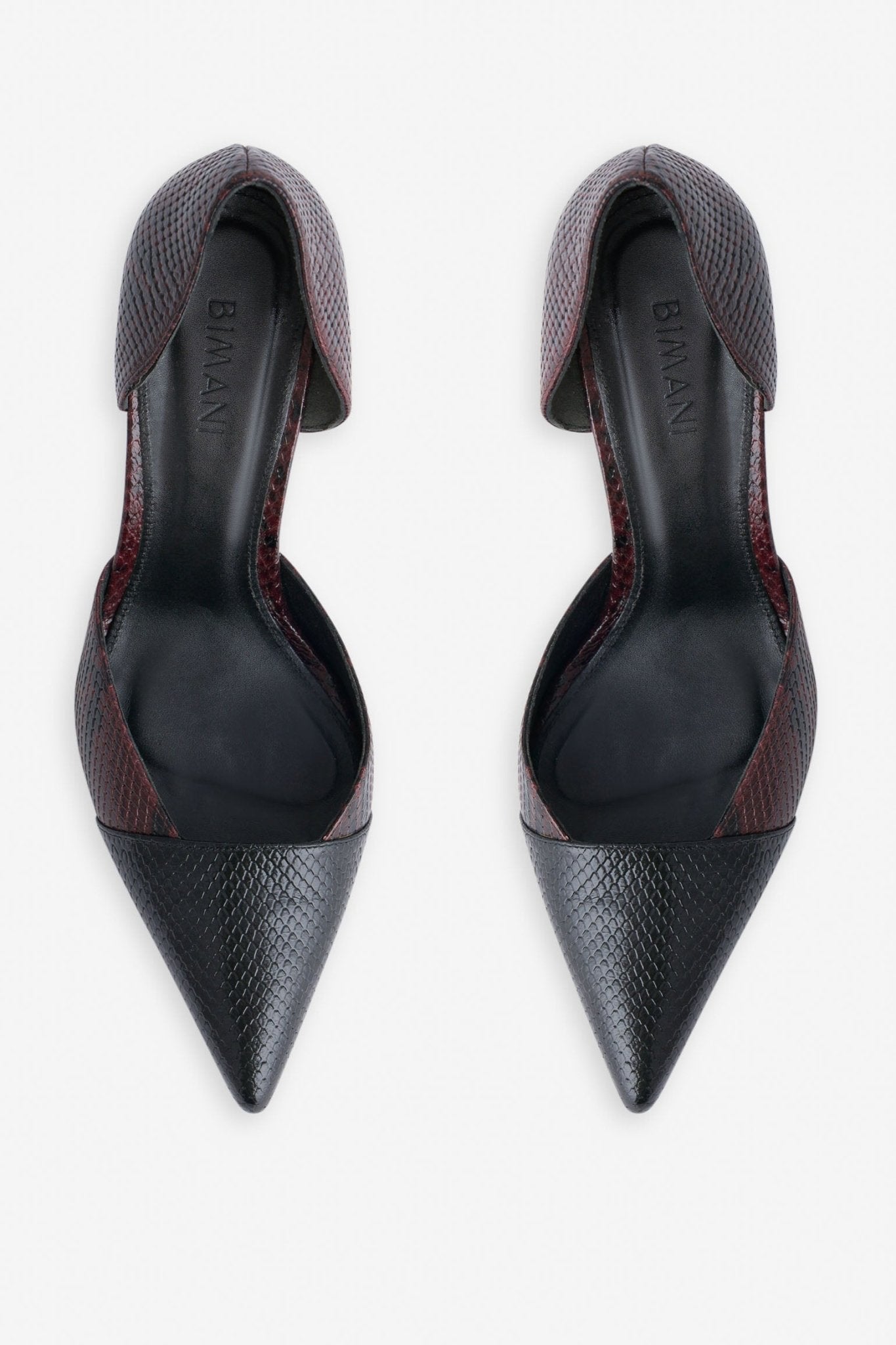 Stiletto JULIA Textura Burgundy - BIMANI