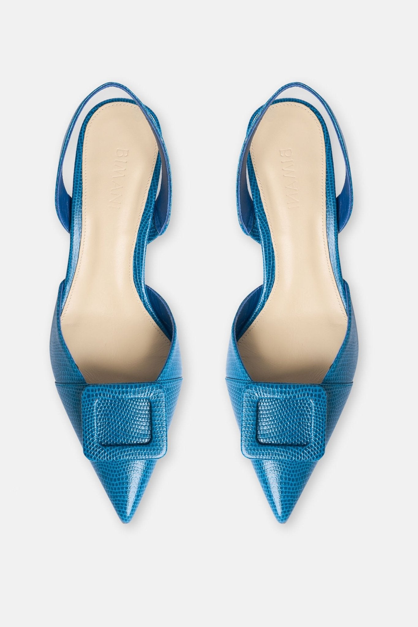 Stiletto NURIA Petite Textura Azul - BIMANI